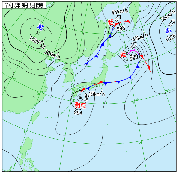 今日の天気予想図