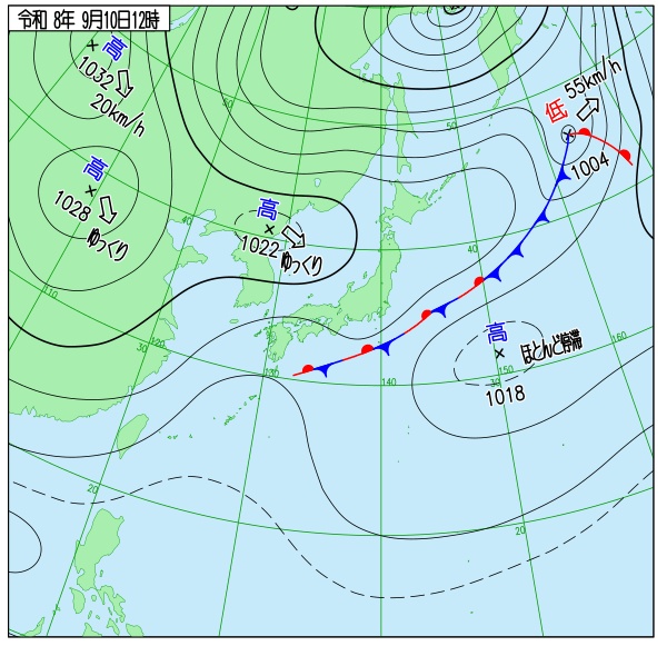 今日の天気予想図