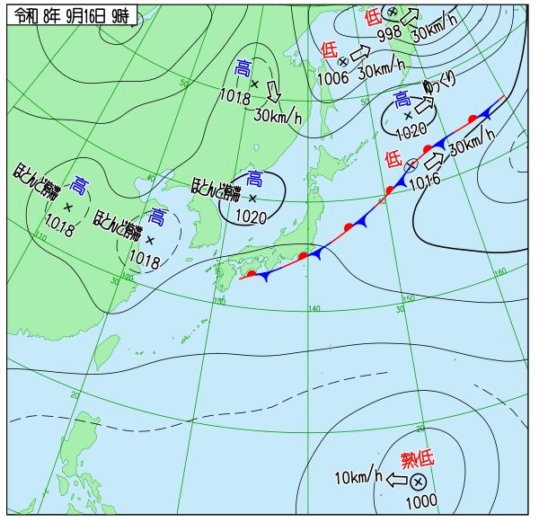 今日の天気予想図