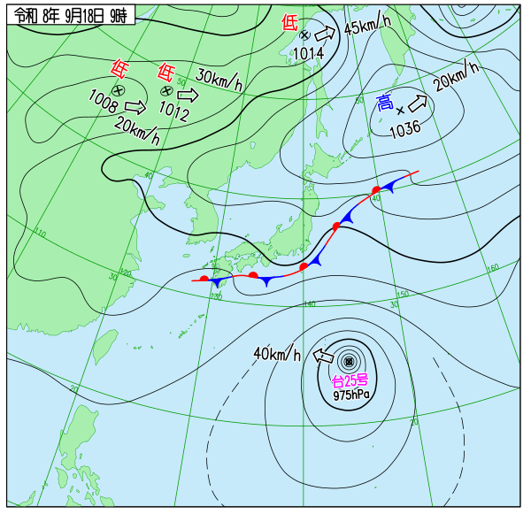 今日の天気予想図