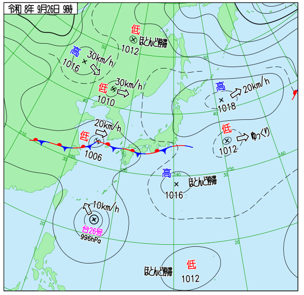 今日の天気予想図