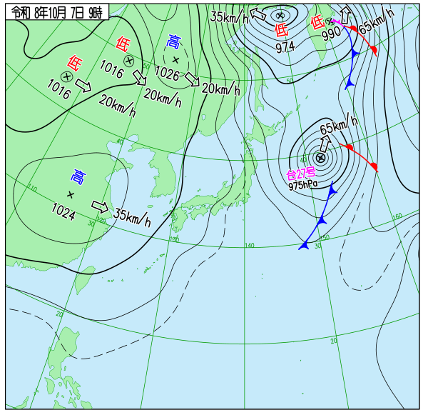 今日の天気予想図