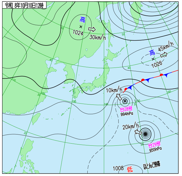今日の天気予想図