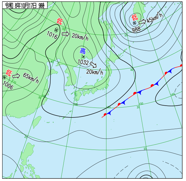今日の天気予想図