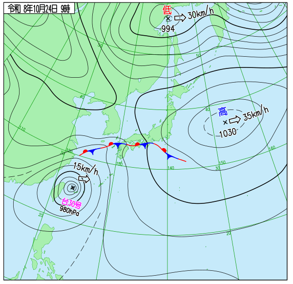 今日の天気予想図