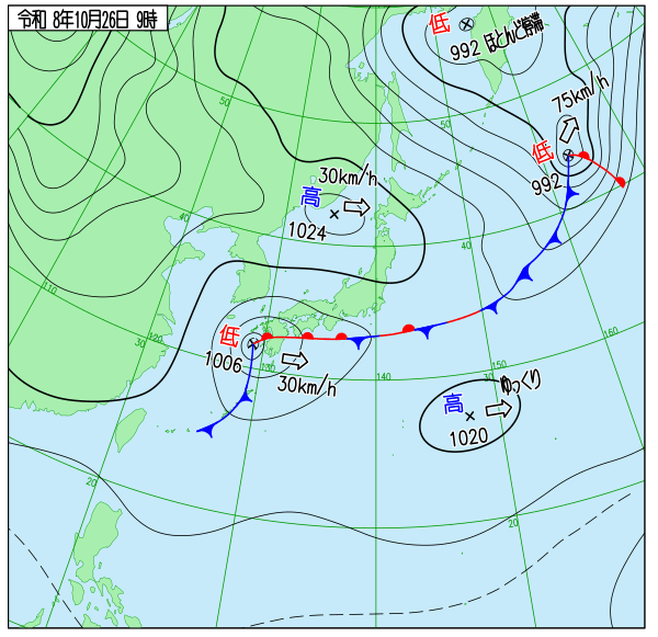 今日の天気予想図
