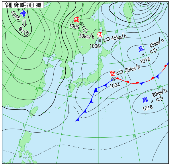 今日の天気予想図