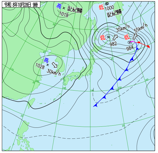 今日の天気予想図