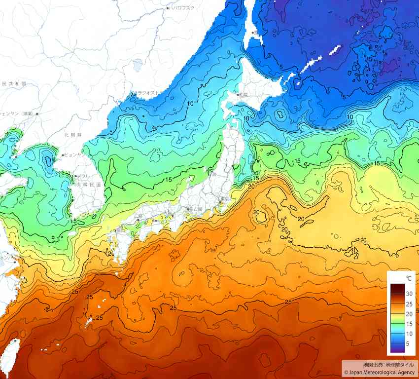 20250518日本の海水温予想
