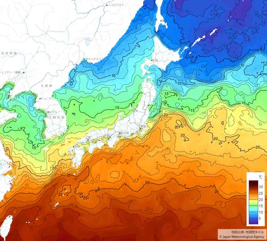 20250522日本の海水温予想