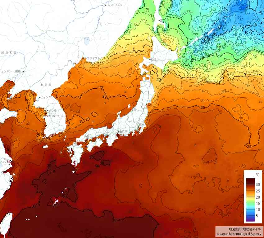 20250707日本の海水温予想