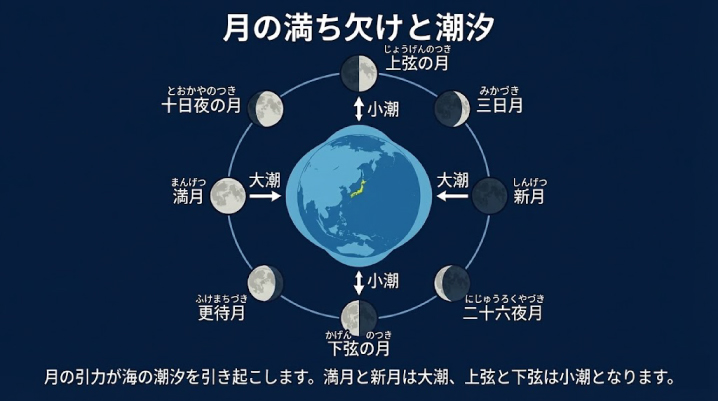 新月・満月カレンダー 2026年5月｜今日の月の満ち欠け｜Surf life