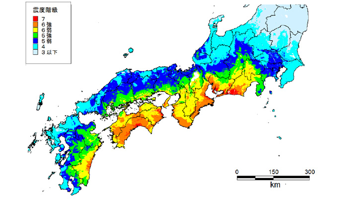 南海トラフの影響予測