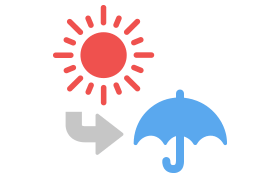 晴れ昼頃から雨