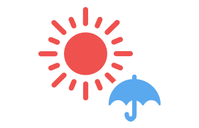 晴れ夕方一時雨