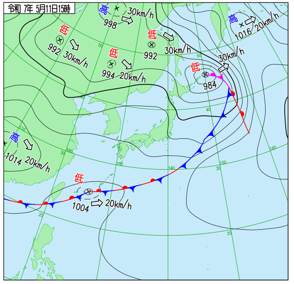 今日の天気予想図