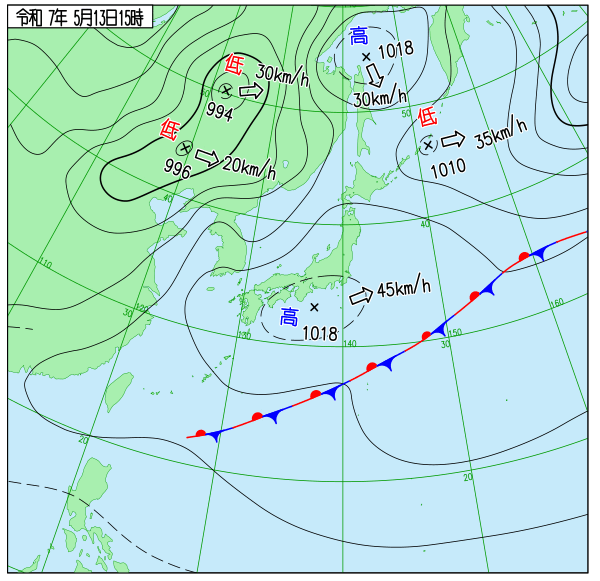 今日の天気予想図