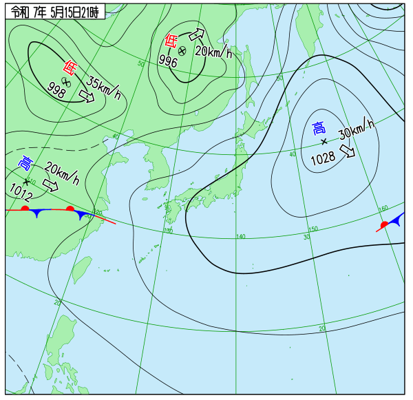 今日の天気予想図