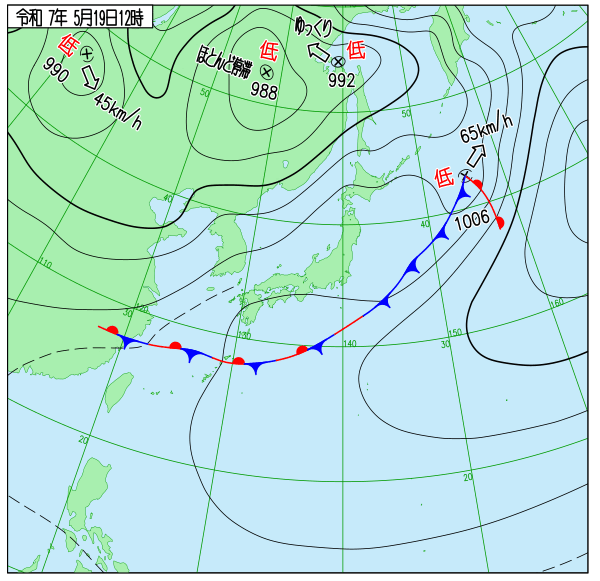今日の天気予想図