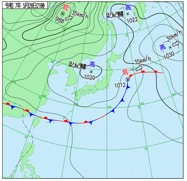 今日の天気予想図