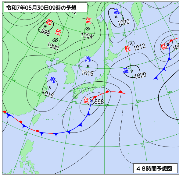 48時間天気予想図