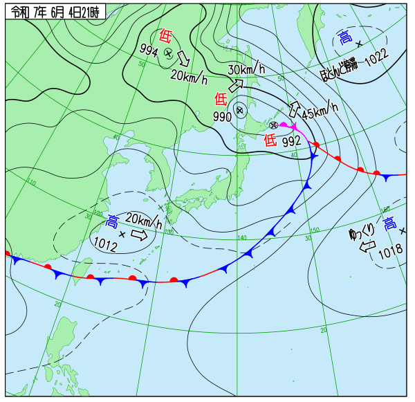 今日の天気予想図