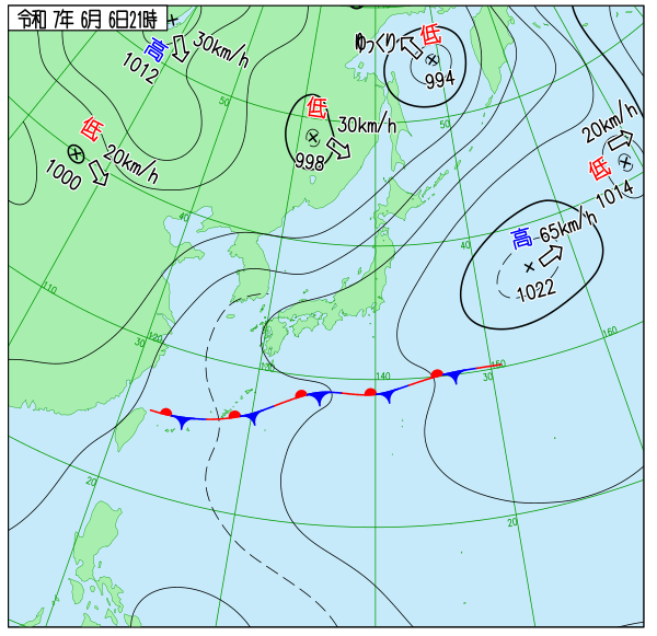 今日の天気予想図