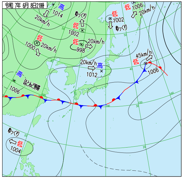 今日の天気予想図