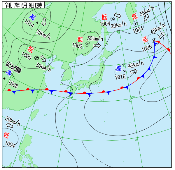 今日の天気予想図