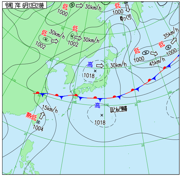 今日の天気予想図
