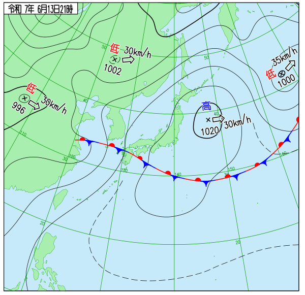 今日の天気予想図
