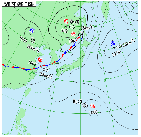 今日の天気予想図