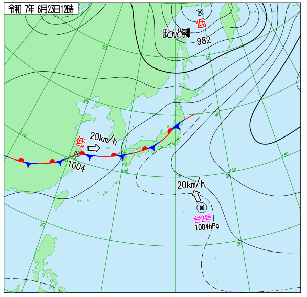 今日の天気予想図