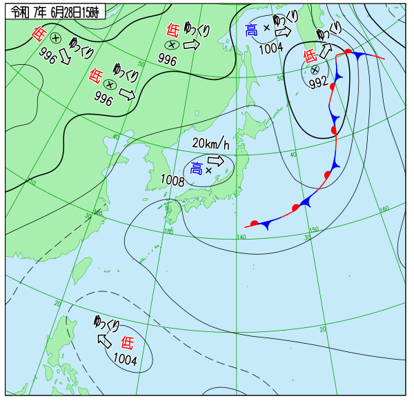 今日の天気予想図