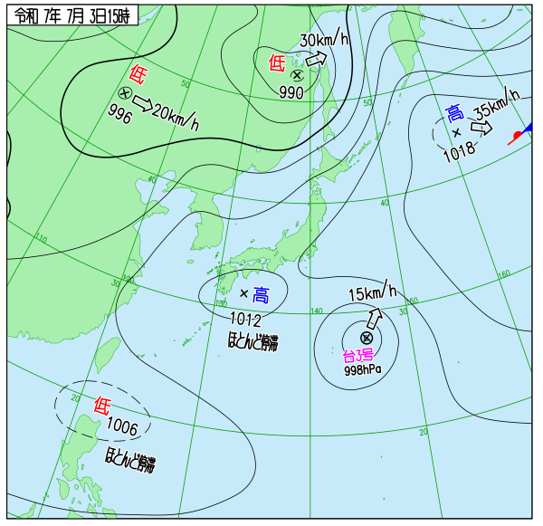 今日の天気予想図