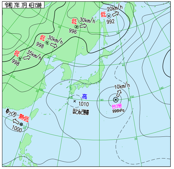 今日の天気予想図