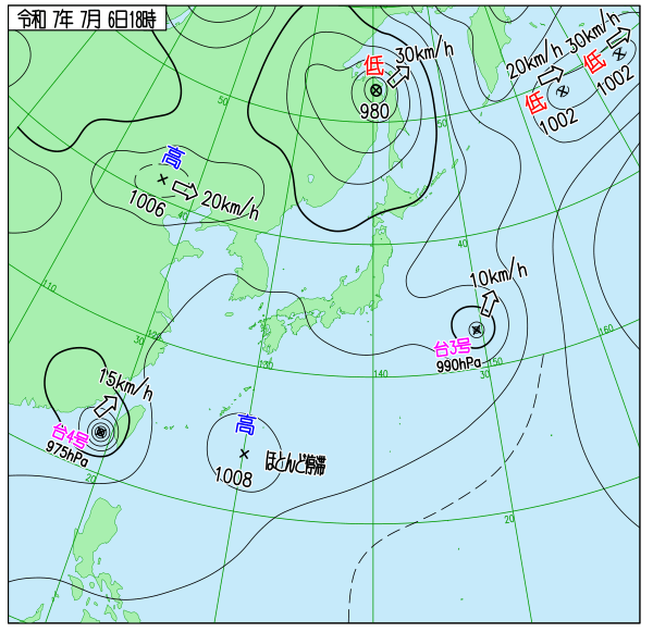 今日の天気予想図