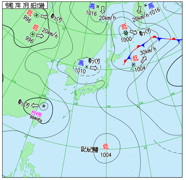 今日の天気予想図