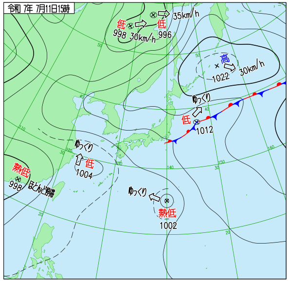 今日の天気予想図