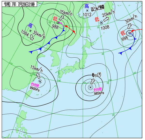 今日の天気予想図
