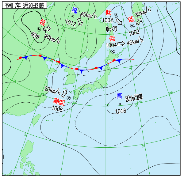 今日の天気予想図