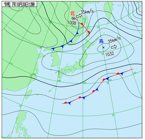 今日の天気予想図