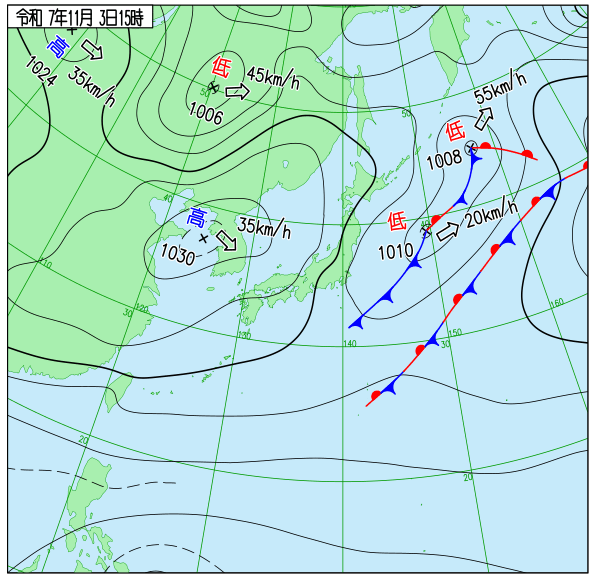 今日の天気予想図