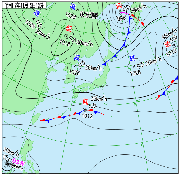 今日の天気予想図