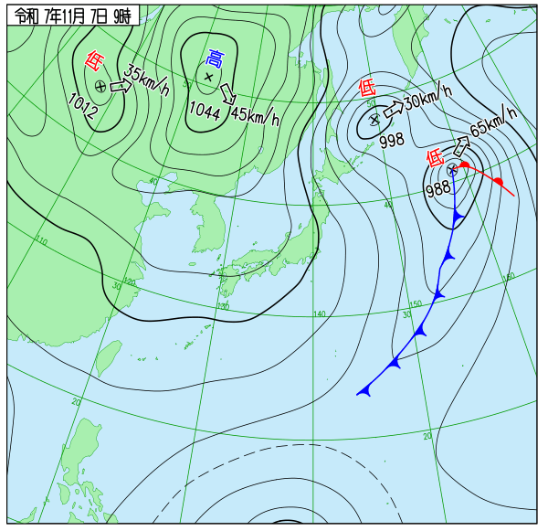 今日の天気予想図