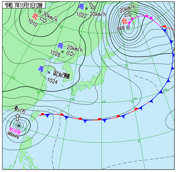 今日の天気予想図