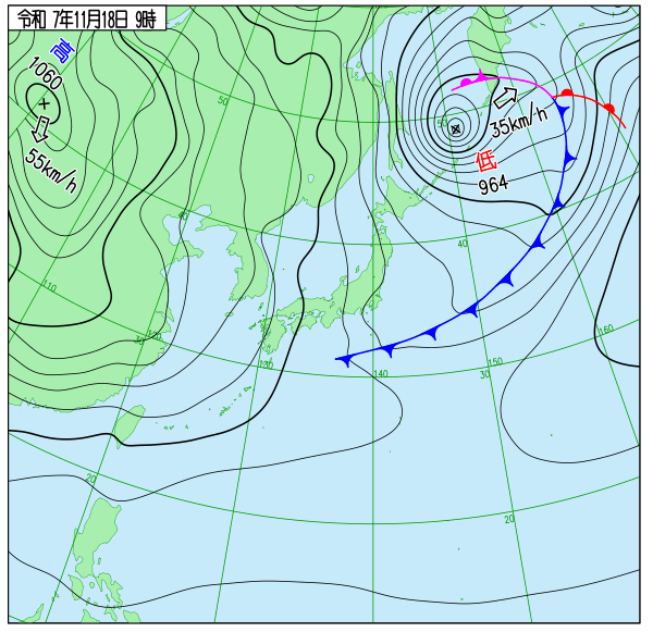 今日の天気予想図