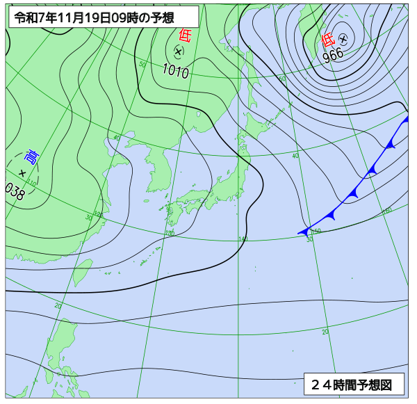 24時間天気予想図