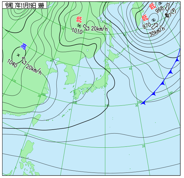 今日の天気予想図