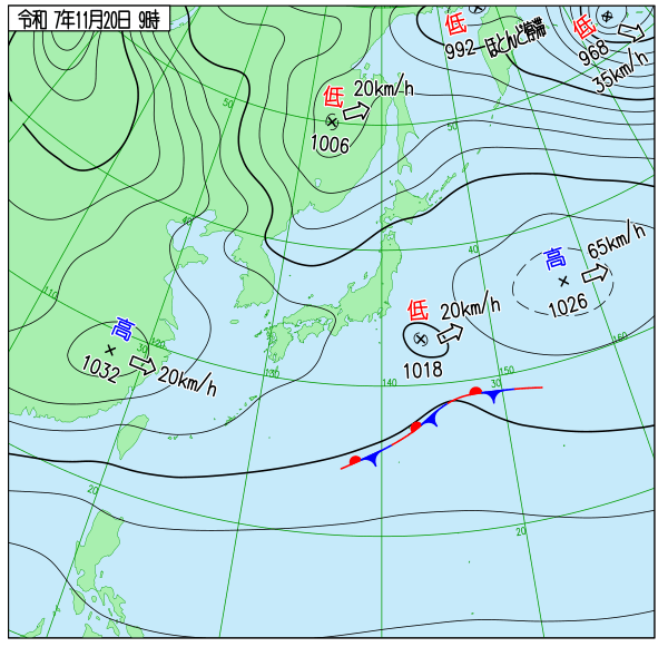 今日の天気予想図